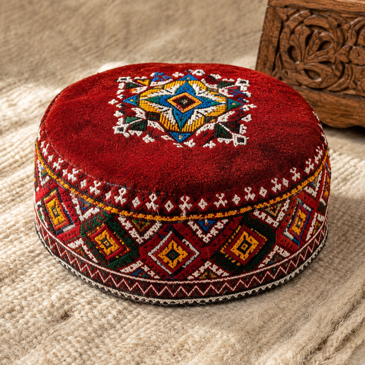 Qo‘lda kashtalangan Pomir do‘ppisi
